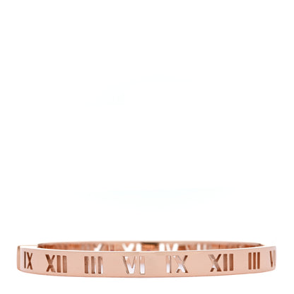 Tiffany 18K Rose Gold Ruby Atlas Pierced Hinged Bangle Bracelet 2 of 4