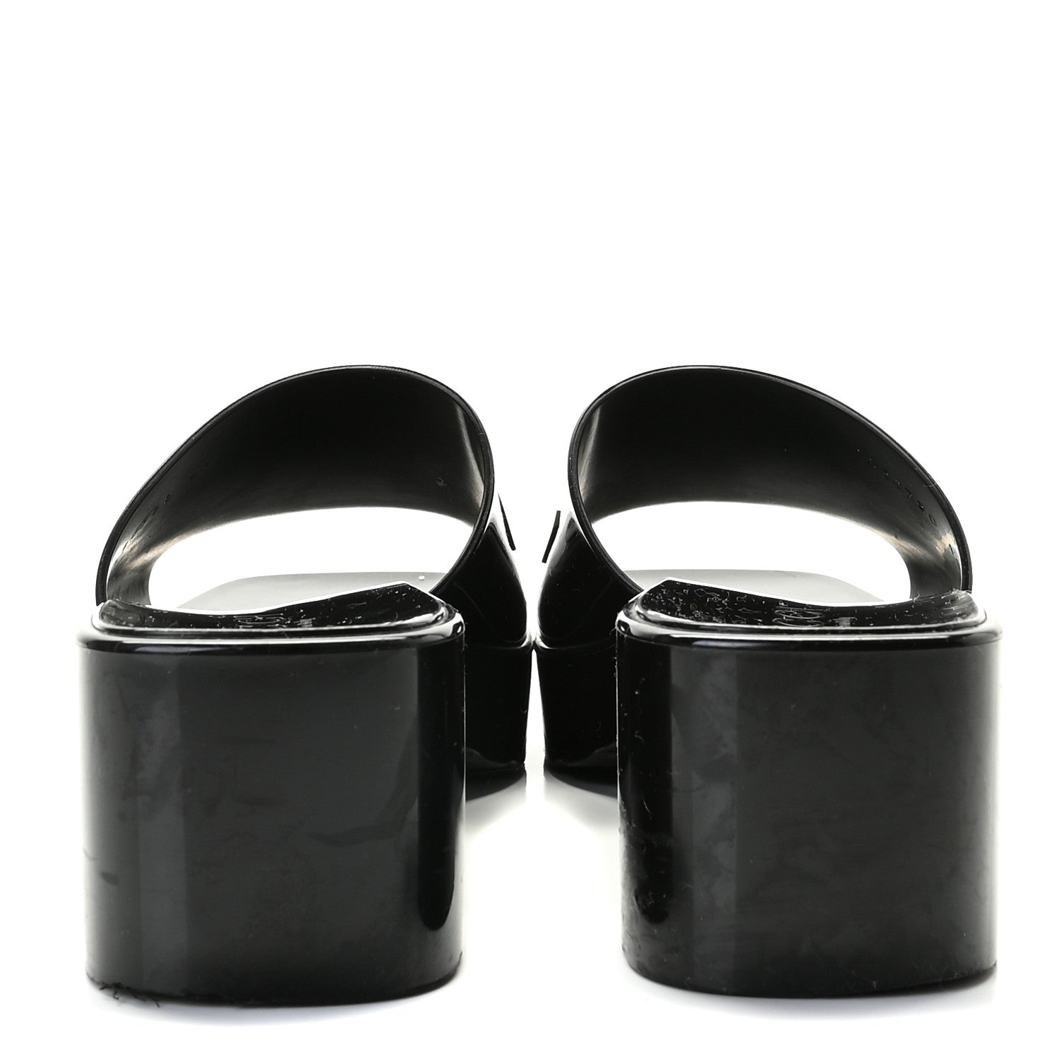 Gucci Rubber Gucci Logo Womens Platform 20/60mm Slide Sandals 41 Black 5 of 12