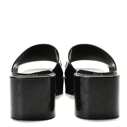 Gucci Rubber Gucci Logo Womens Platform 20/60mm Slide Sandals 41 Black 5 of 12