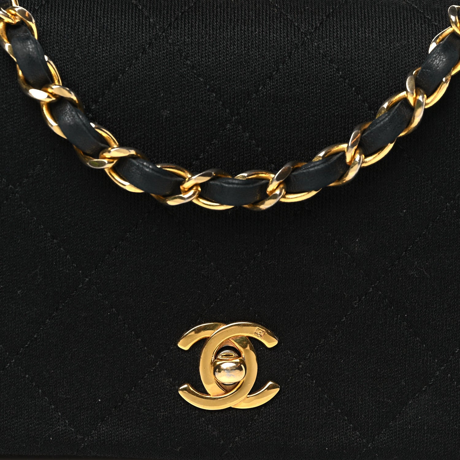 Chanel Jersey Calfskin Quilted Mini Single Flap Bag Black 8 of 10