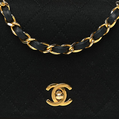 Chanel Jersey Calfskin Quilted Mini Single Flap Bag Black 8 of 10
