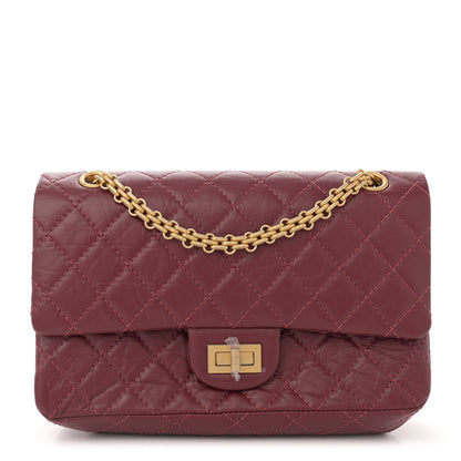 Chanel Aged Calfskin Quilted 2.55 Reissue 225 Flap Burgundy 1 of 12