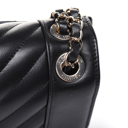 Chanel Calfskin Quilted Small Daily Chevron Flap Black 15 of 15