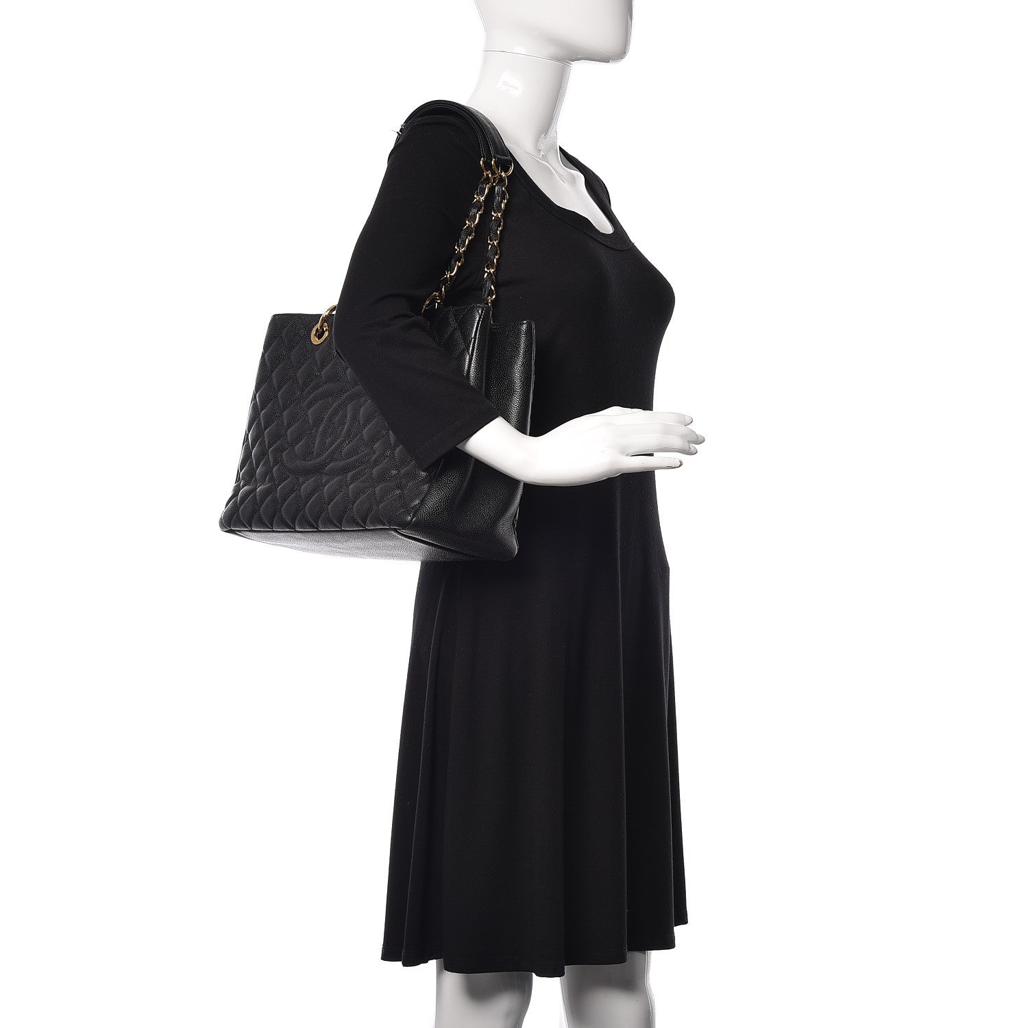 Chanel Caviar Quilted Grand Shopping Tote GST Black 2 of 9