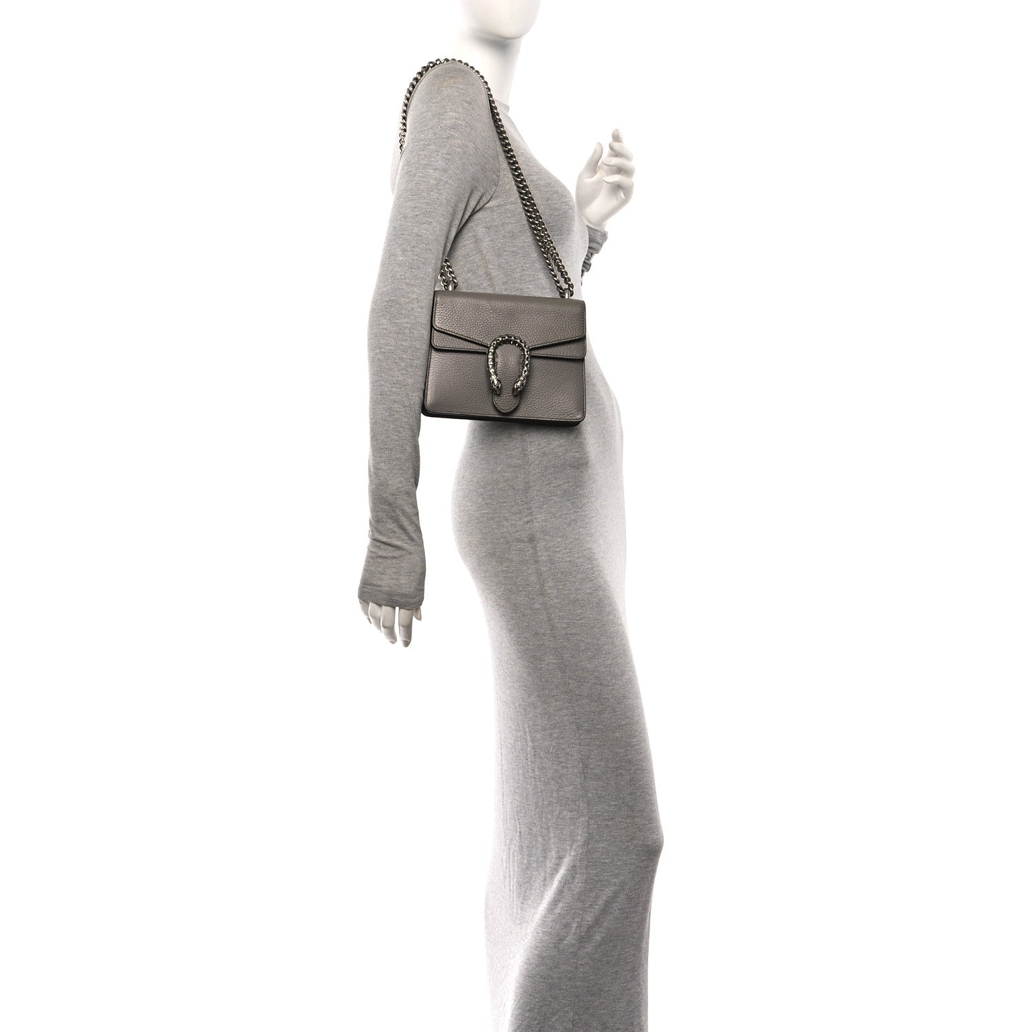 Gucci Calfskin Mini Dionysus Shoulder Bag Dusty Grey 2 of 10