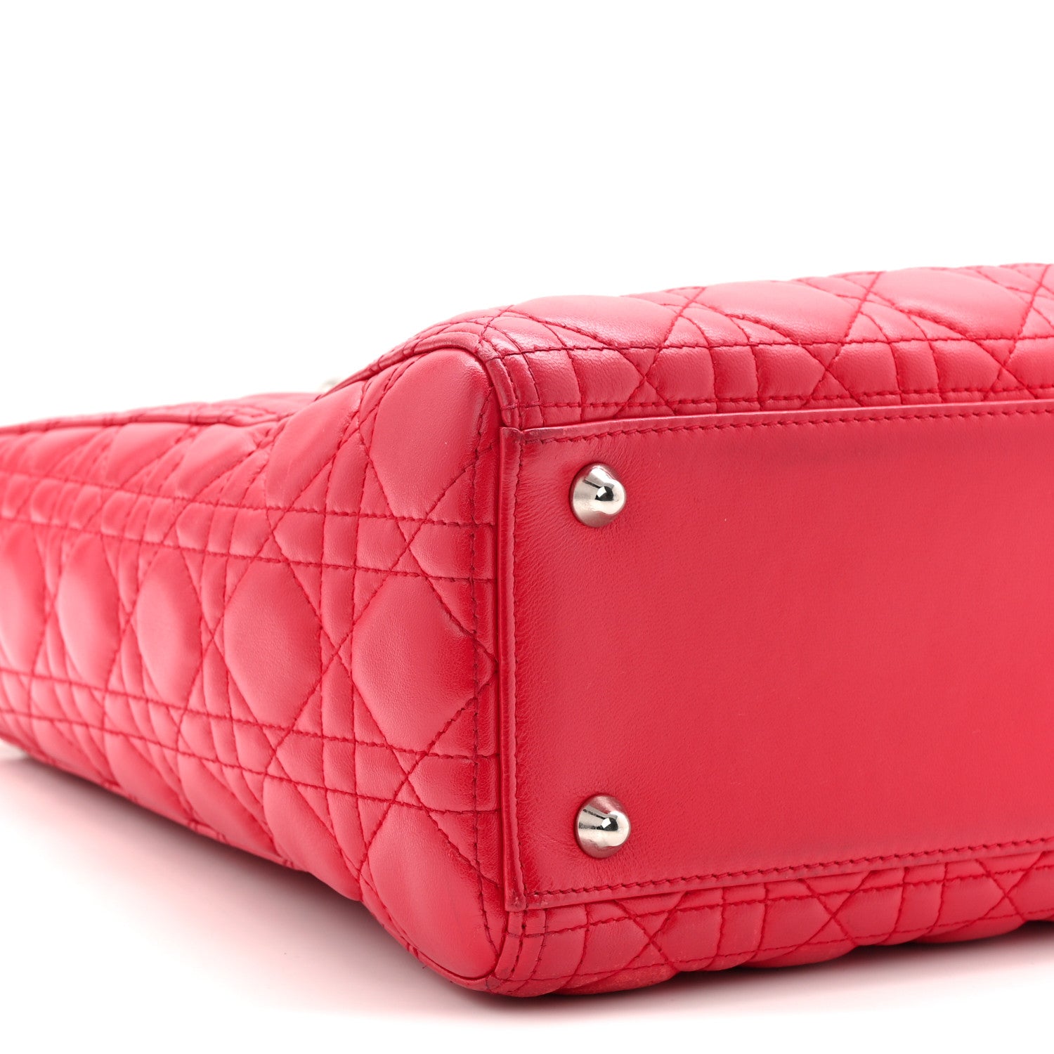 Christian Dior Lambskin Cannage Large Lady Dior Fuchsia 9 of 10