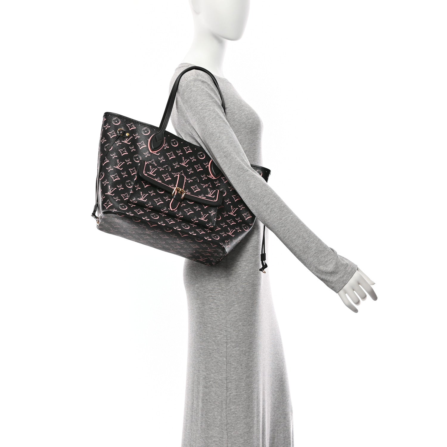 Louis Vuitton Monogram Fall For You Neverfull MM Black Black 2 of 10
