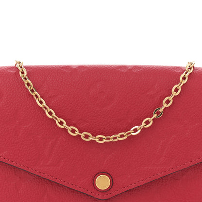 Louis Vuitton Empreinte Pochette Felicie Chain Wallet Scarlet 8 of 10