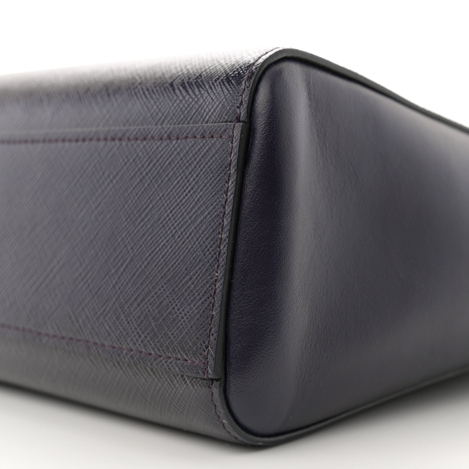 Prada Saffiano Soft Calfskin Small Zippered Tote Baltico 9 of 9