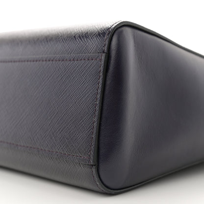Prada Saffiano Soft Calfskin Small Zippered Tote Baltico 9 of 9
