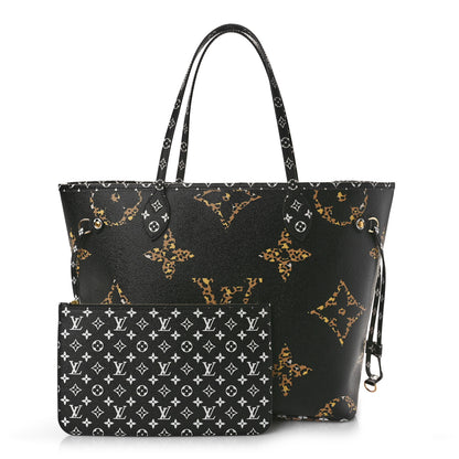 Louis Vuitton Monogram Giant Jungle Neverfull MM Black 3 of 9