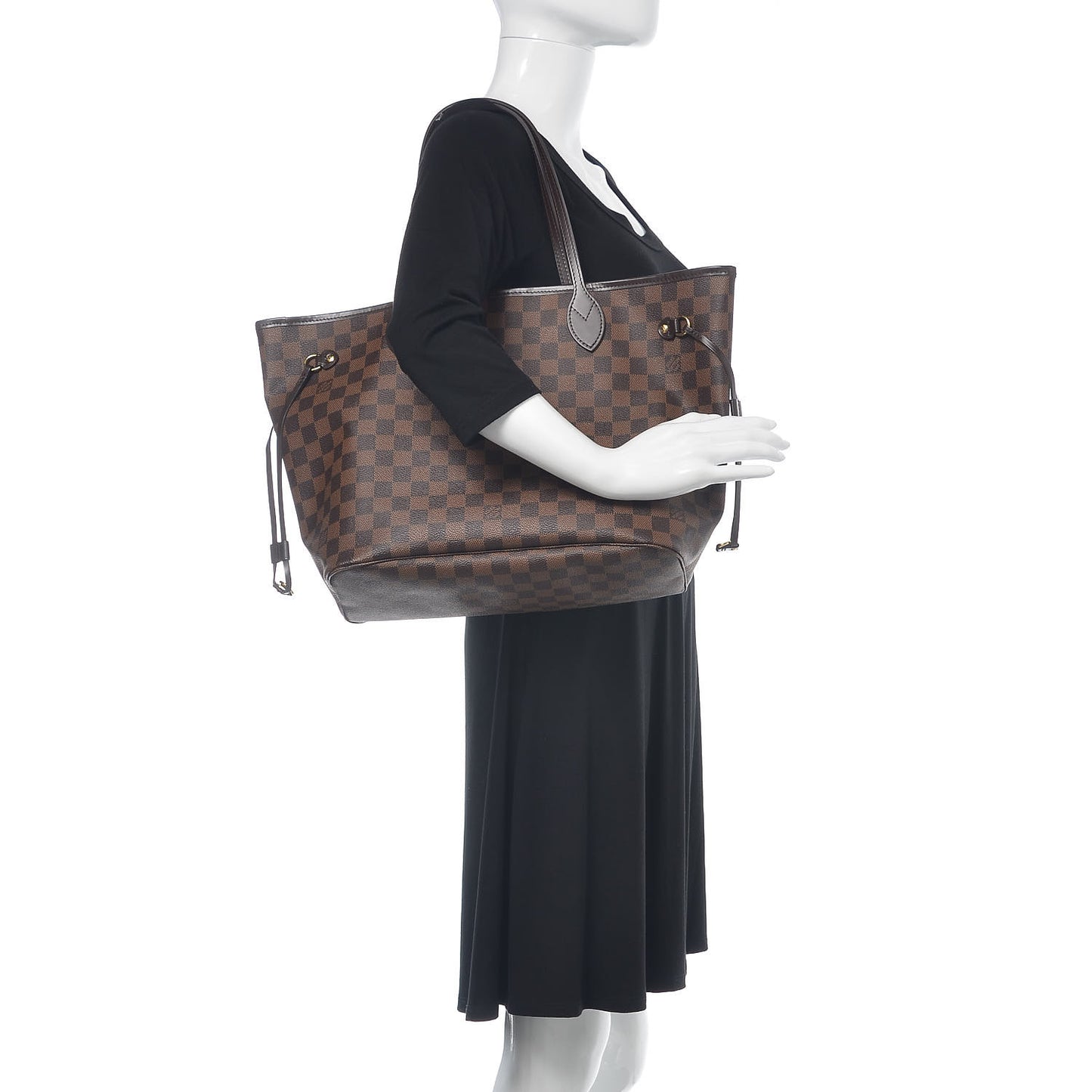 Damier Ebene Neo Neverfull MM Rose Ballerine