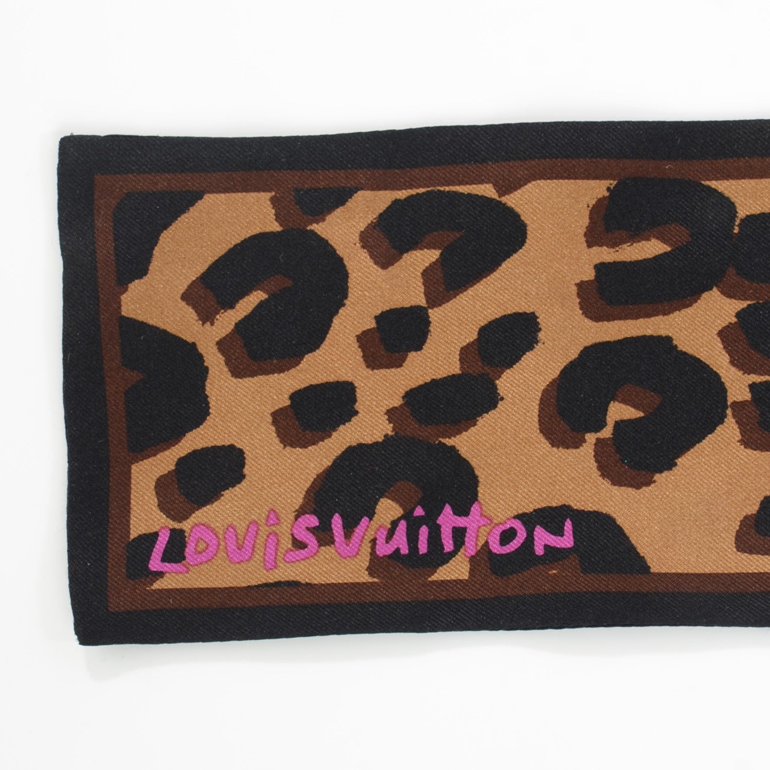 Louis Vuitton Silk Leopard Bandeau Scarf Marron 3 of 4