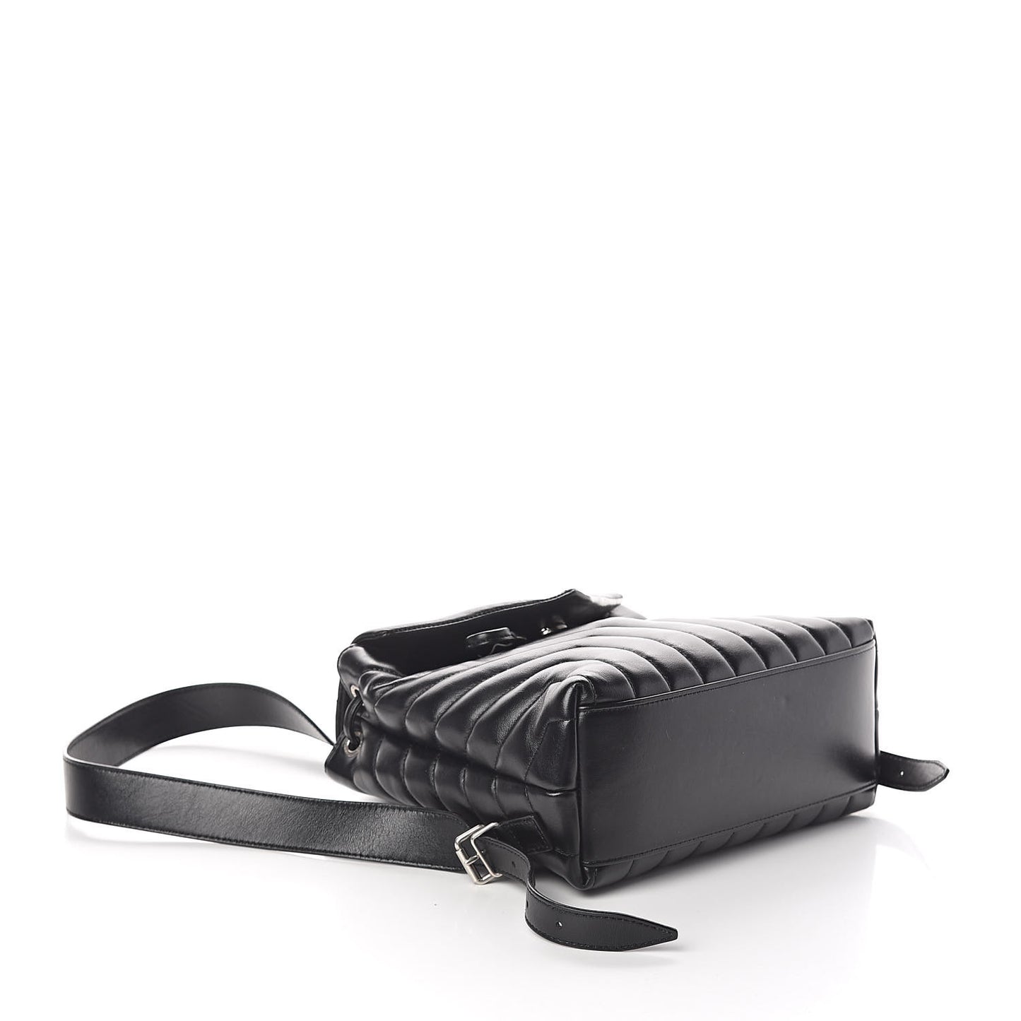 Calfskin Y Quilted Monogram Small Loulou Backpack Black