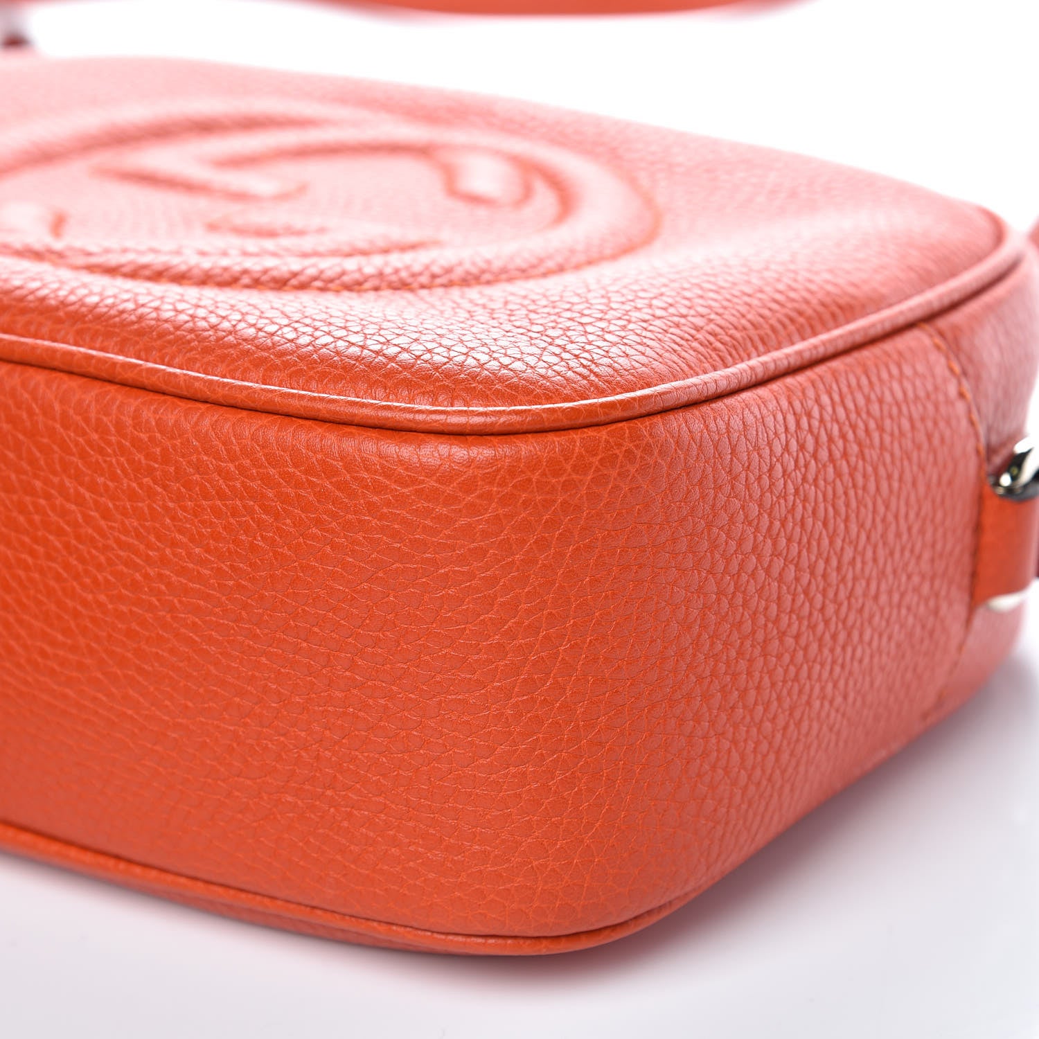Gucci Pebbled Calfskin Small Soho Disco Bag Sun Orange 9 of 10