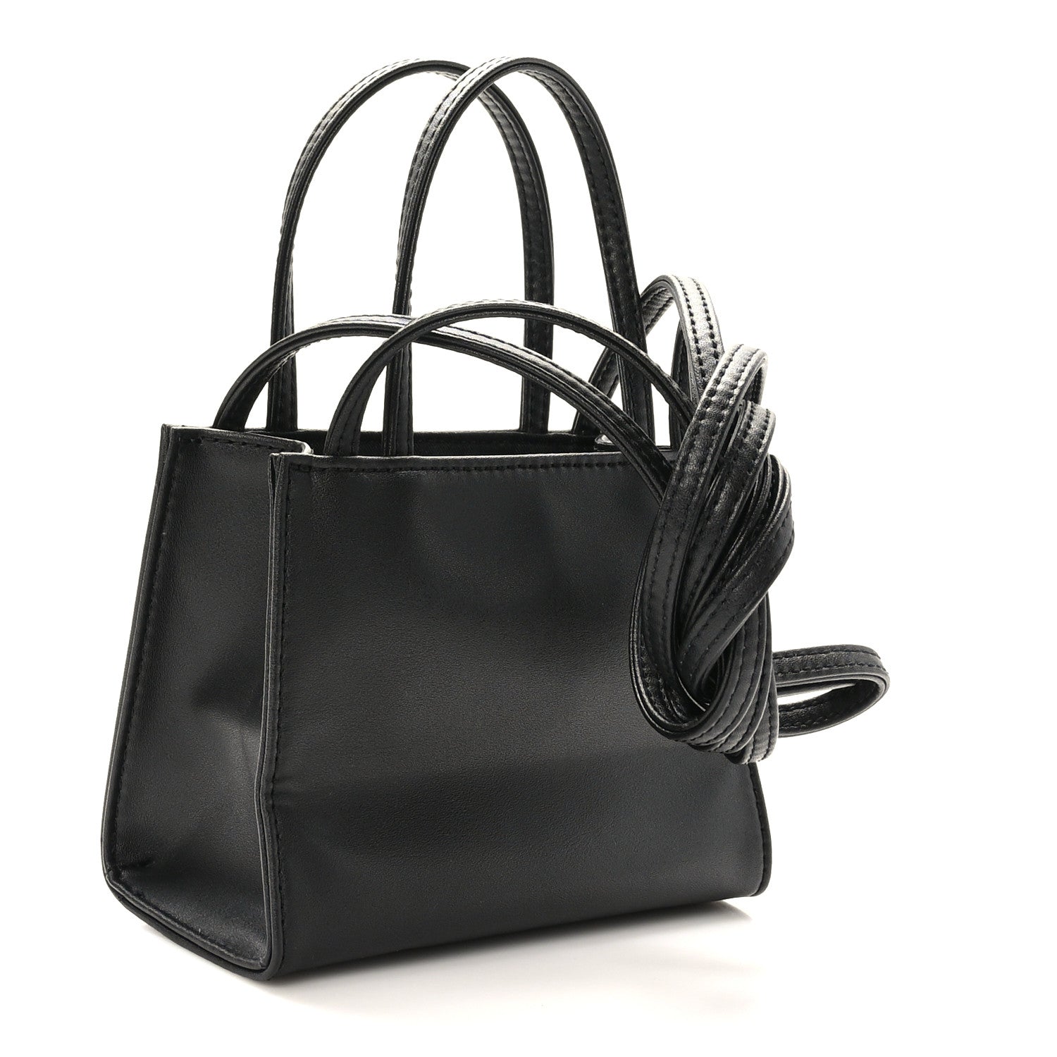 Telfar Vegan Leather Small Shopping Bag Black 3 of 8