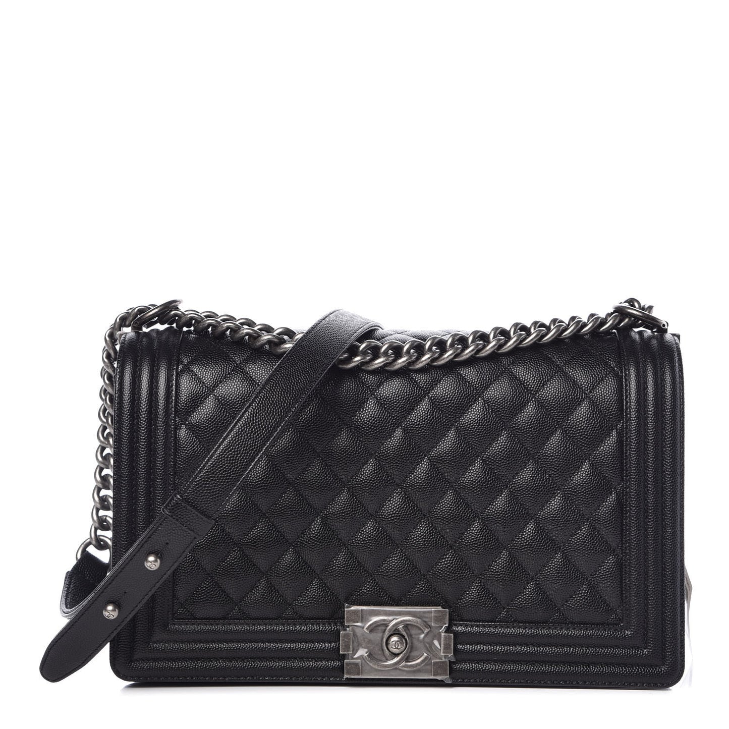 Caviar Quilted New Medium Boy Flap Black
