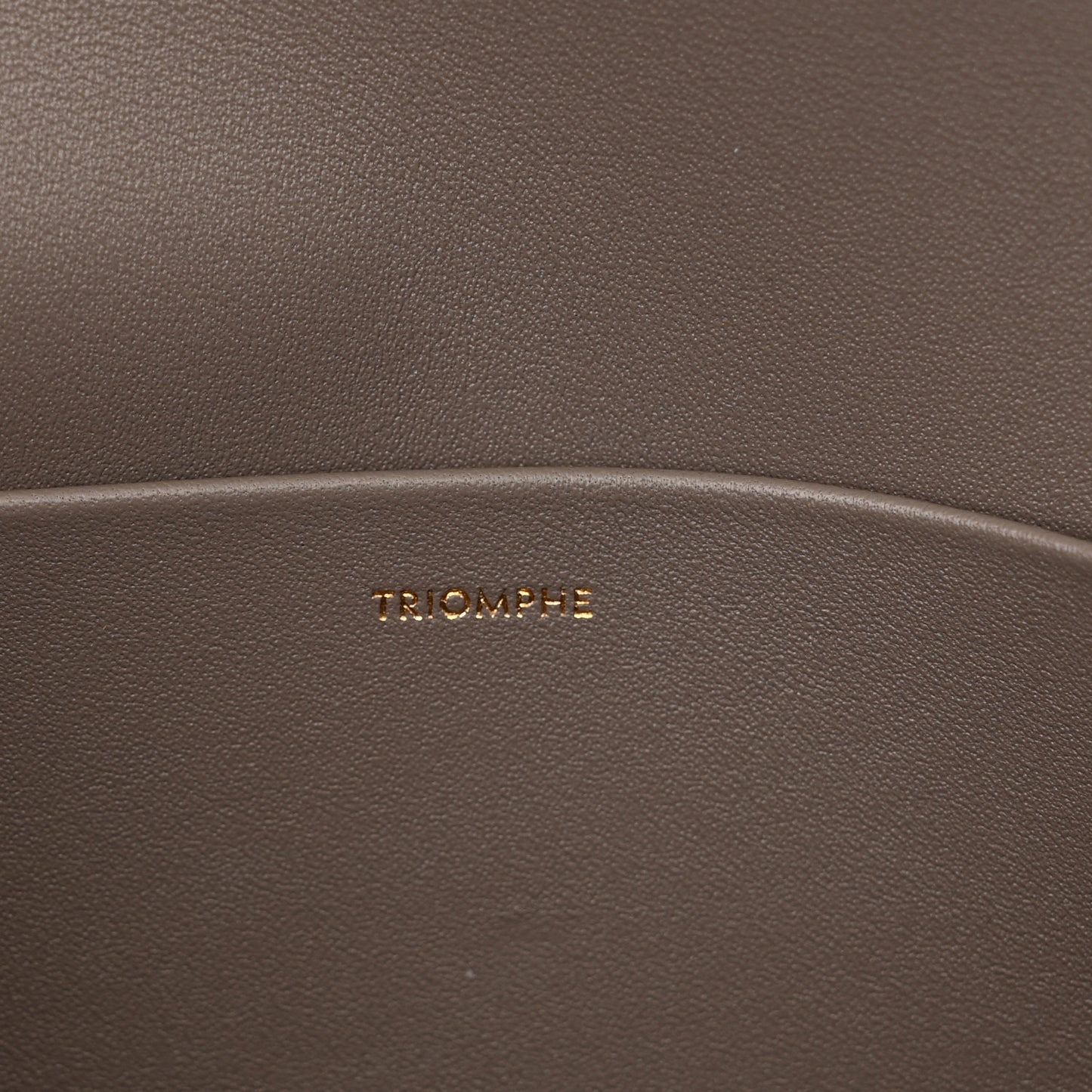 Natural Calfskin Triomphe Shoulder Bag Pebble