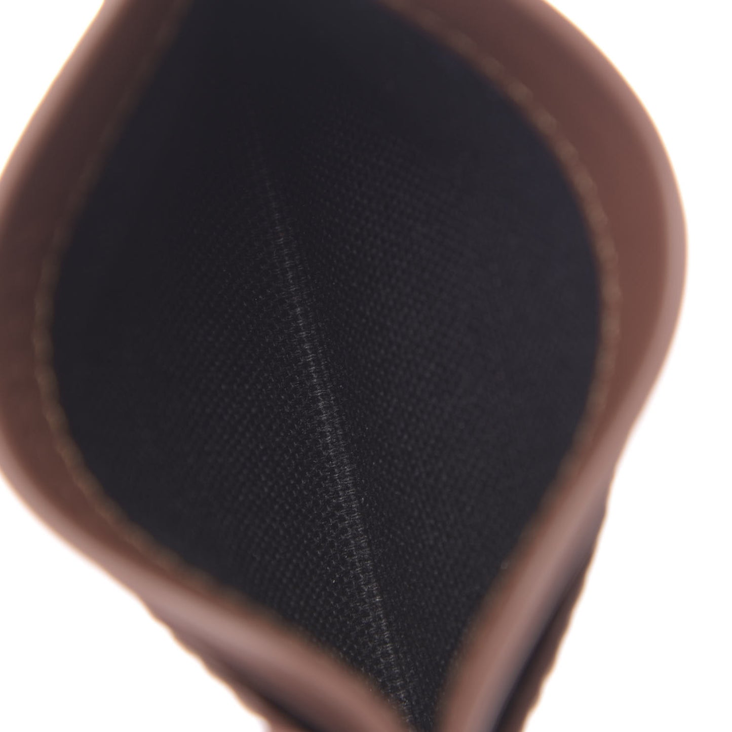 Soft Grain Calfskin Haymarket Check Izzy Card Case Tan