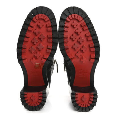 Christian Louboutin En Hiver Mixed Dual-Zip Booties 39 Black 6 of 13