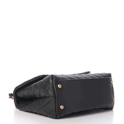 Chanel Caviar Quilted Small Coco Handle Flap Black 3 of 9