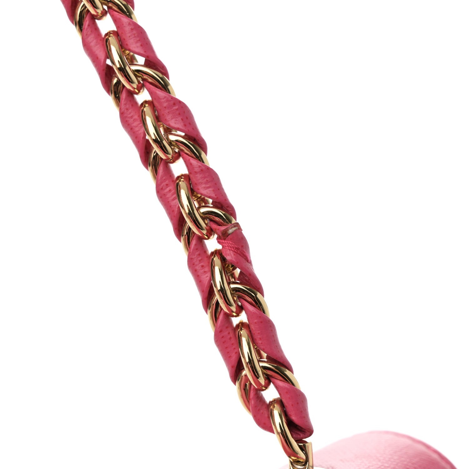 Salvatore Ferragamo Hammered Calfskin Vara Bow Chain Crossbody Pink 13 of 15