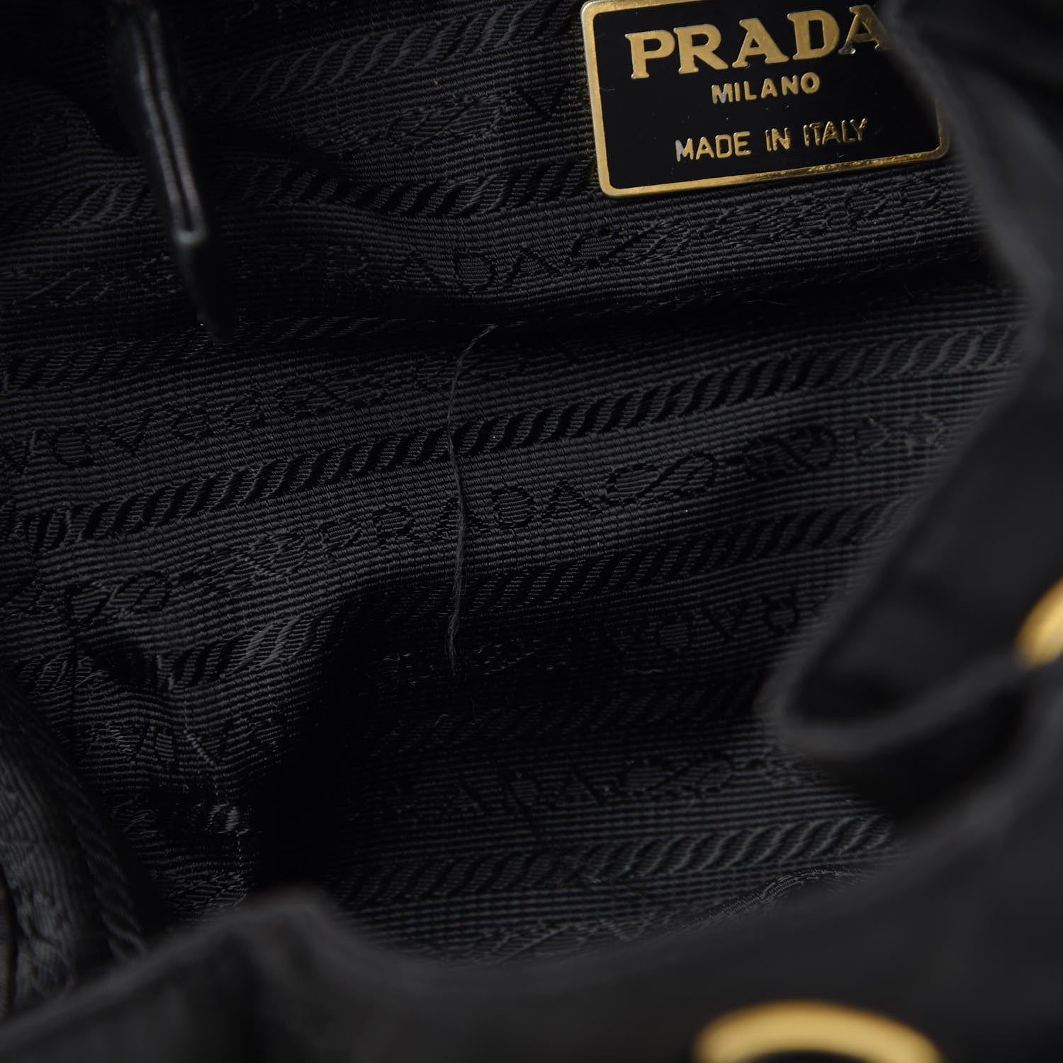 Prada Tessuto Nylon Vela Quilted Chain Backpack Black 6 of 9