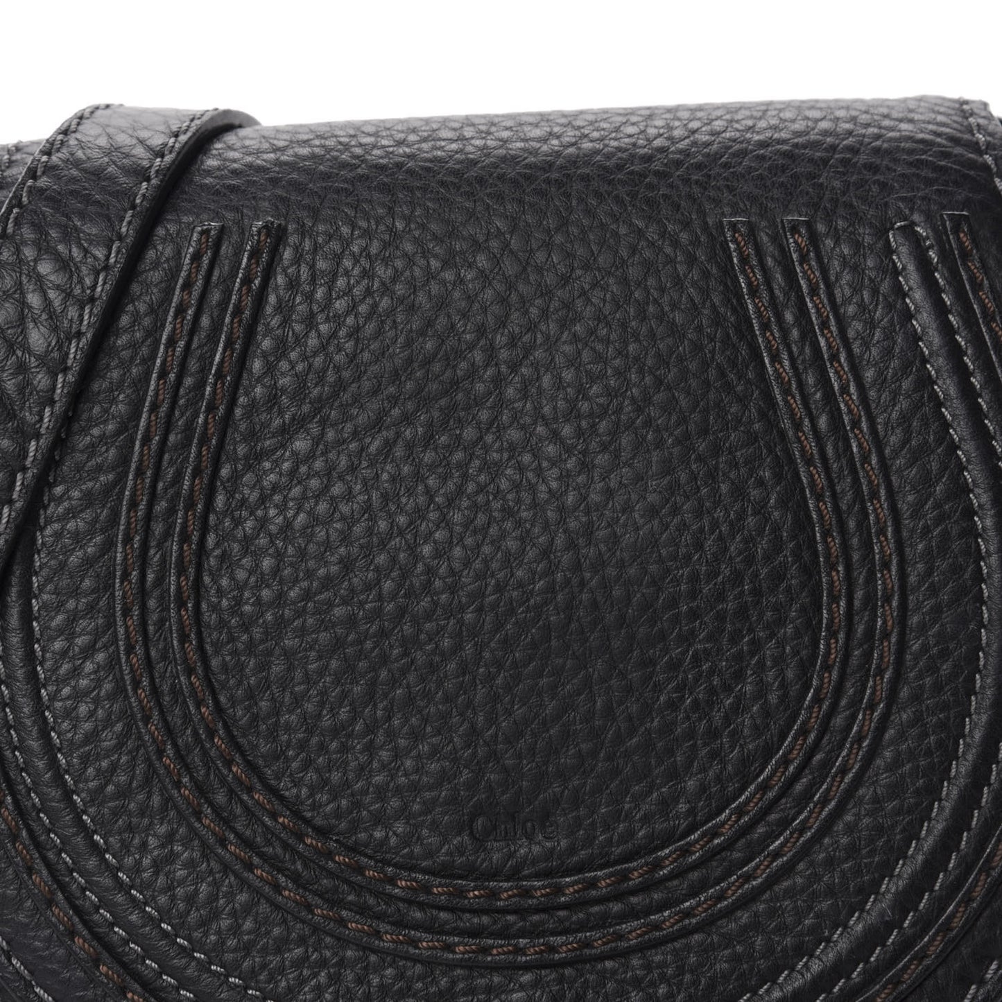 Calfskin Mini Marcie Round Crossbody Bag Black
