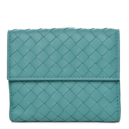 Bottega Veneta Nappa Intrecciato French Flap Wallet Lagoon 1 of 9