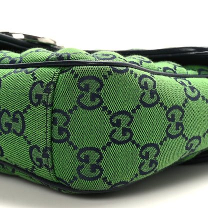 Gucci Monogram Multicolor Matelasse Diagonal Small GG Marmont Shoulder Bag Green Blue 9 of 9
