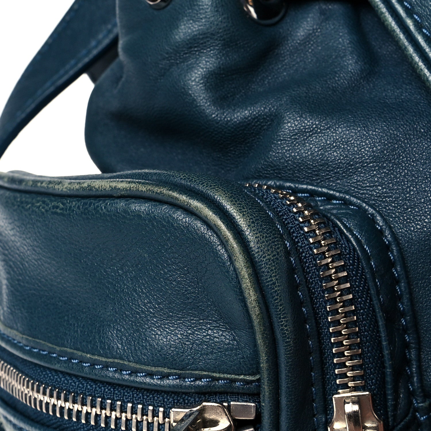 Alexander Wang Lambskin Mini Marti Backpack Petrol Rhodium Hardware 17 of 19