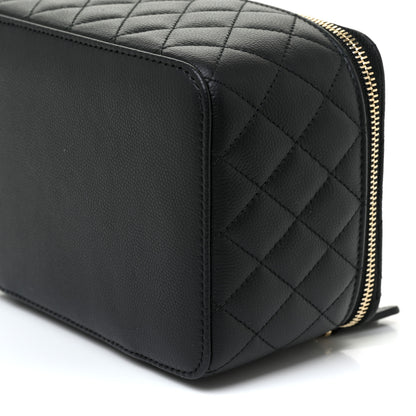 Chanel Caviar Quilted Top Handle Jewelry Case Black 10 of 12