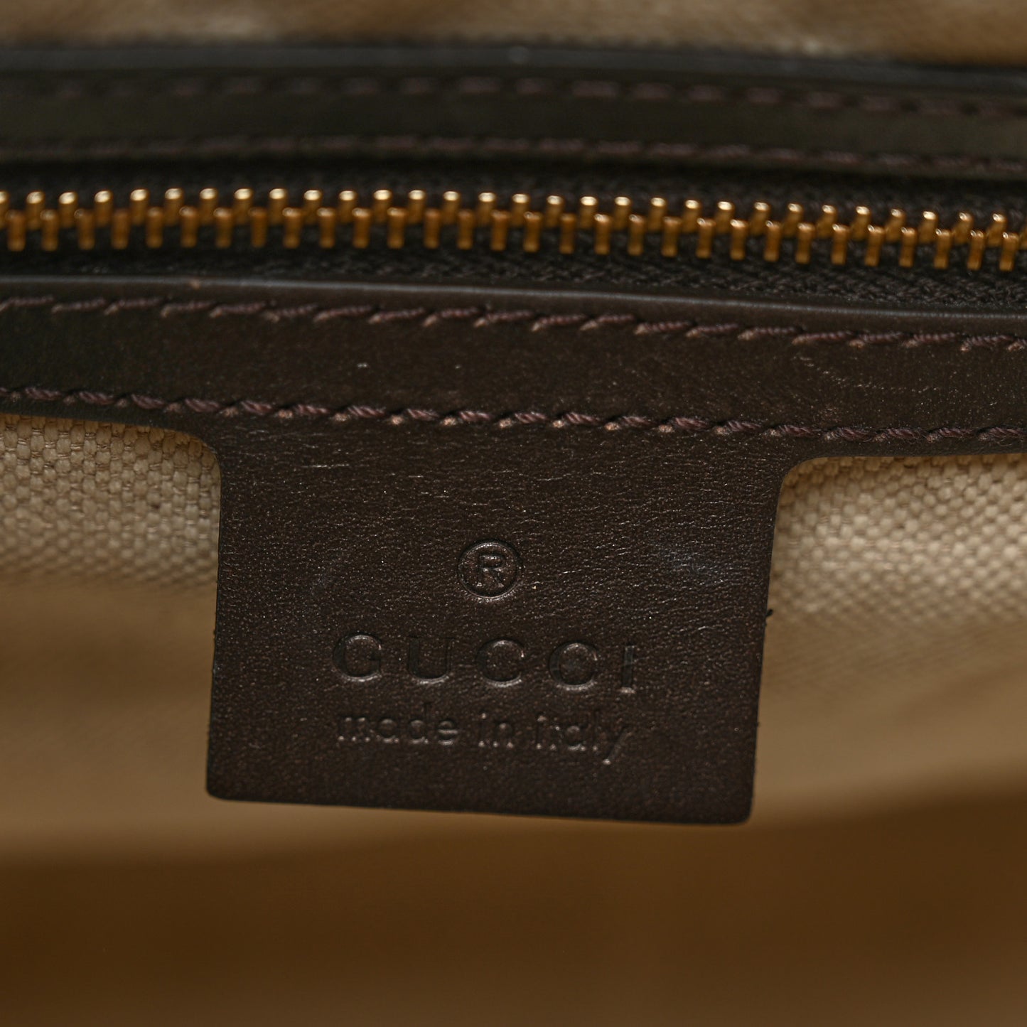 Monogram Selleria Calfskin Vintage Web Medium Boston Beige Ebony Cocoa