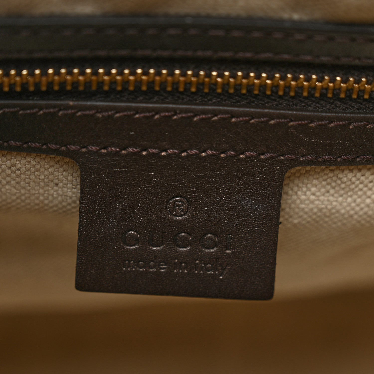 Gucci Monogram Selleria Calfskin Vintage Web Medium Boston Beige Ebony Cocoa 11 of 15