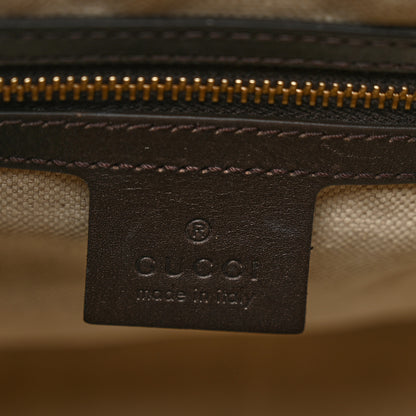 Gucci Monogram Selleria Calfskin Vintage Web Medium Boston Beige Ebony Cocoa 11 of 15