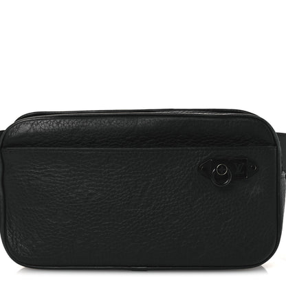 Louis Vuitton Taurillon Monogram Uniformes Solar Ray Soft Pochette Volga Belt Bag Black 8 of 14