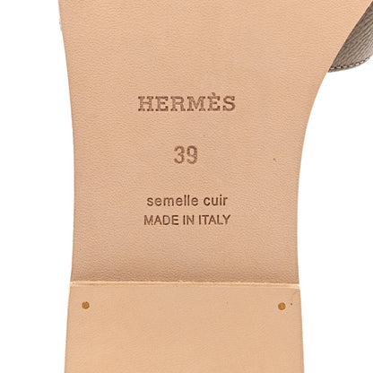 Hermes Epsom Oran Sandals 39 Etoupe 7 of 10
