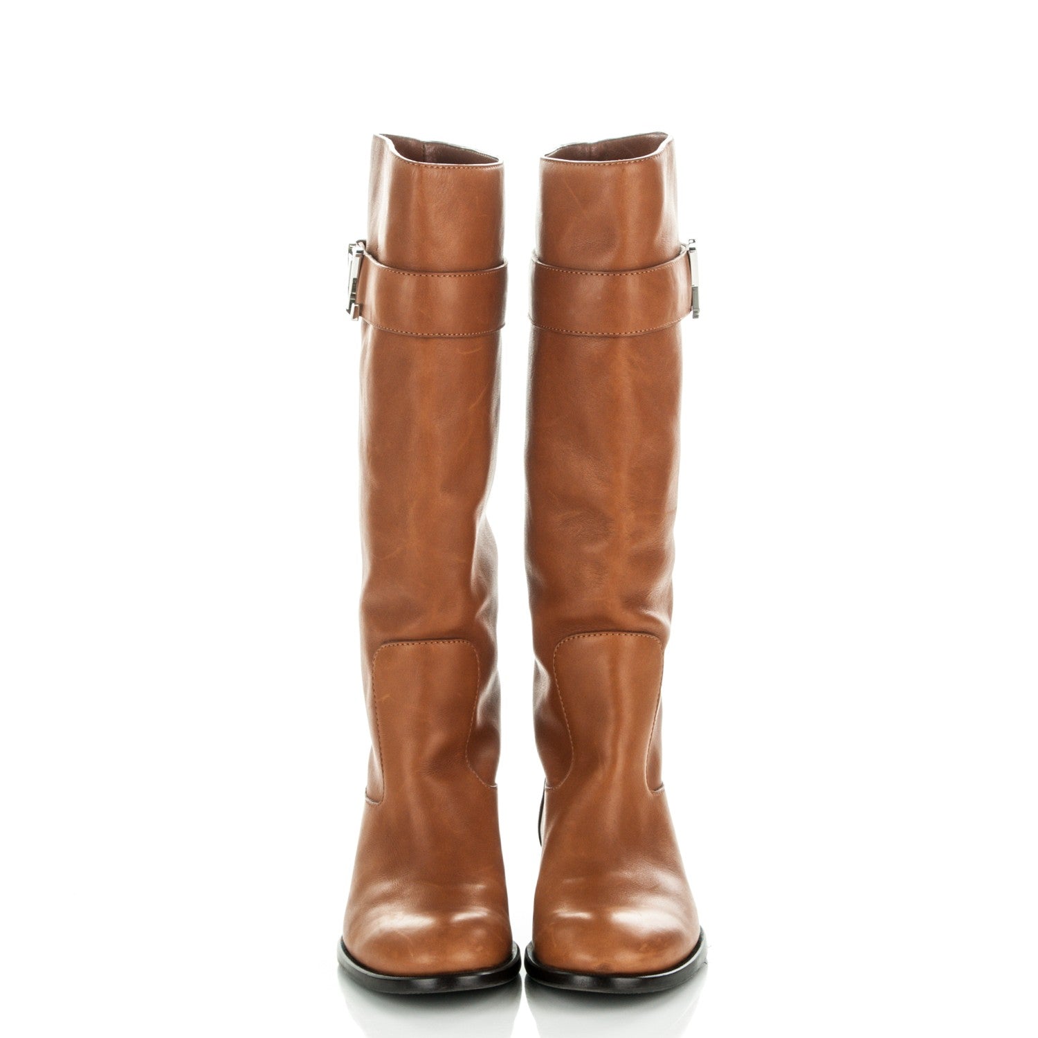 Louis Vuitton Calfskin Legacy Flat High Boots 36 Brown 2 of 7