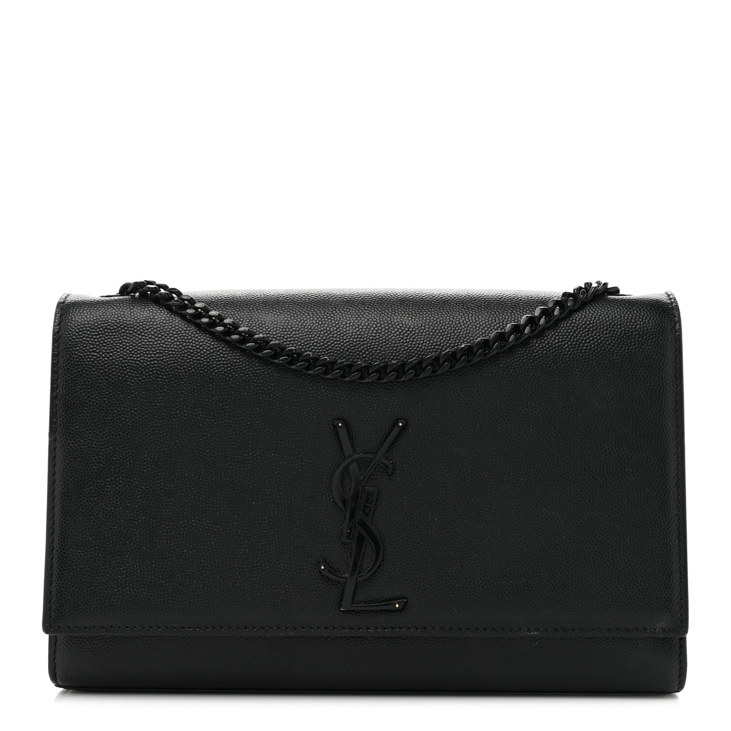 Grain De Poudre Medium Classic Monogram Monochrome Kate Satchel Black