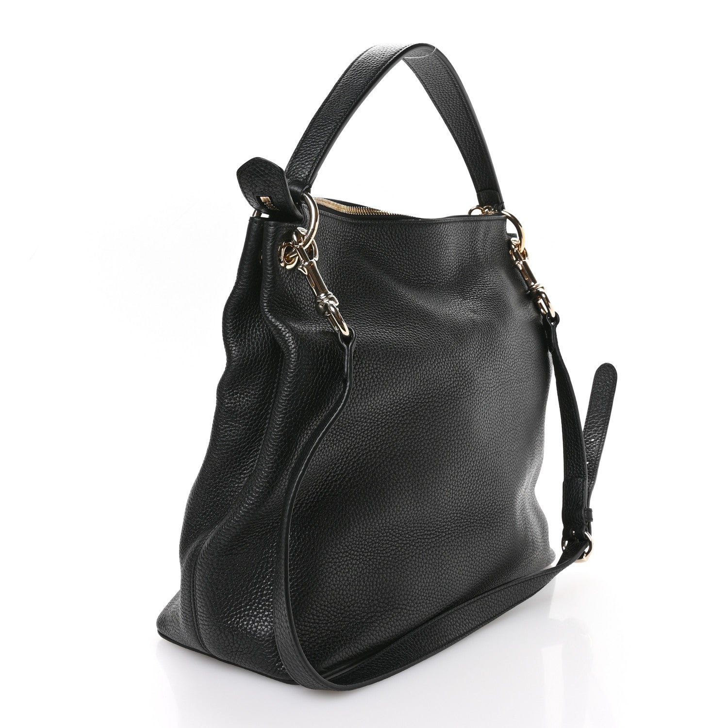 Gucci Pebbled Calfskin Large Soho Hobo Black 3 of 10