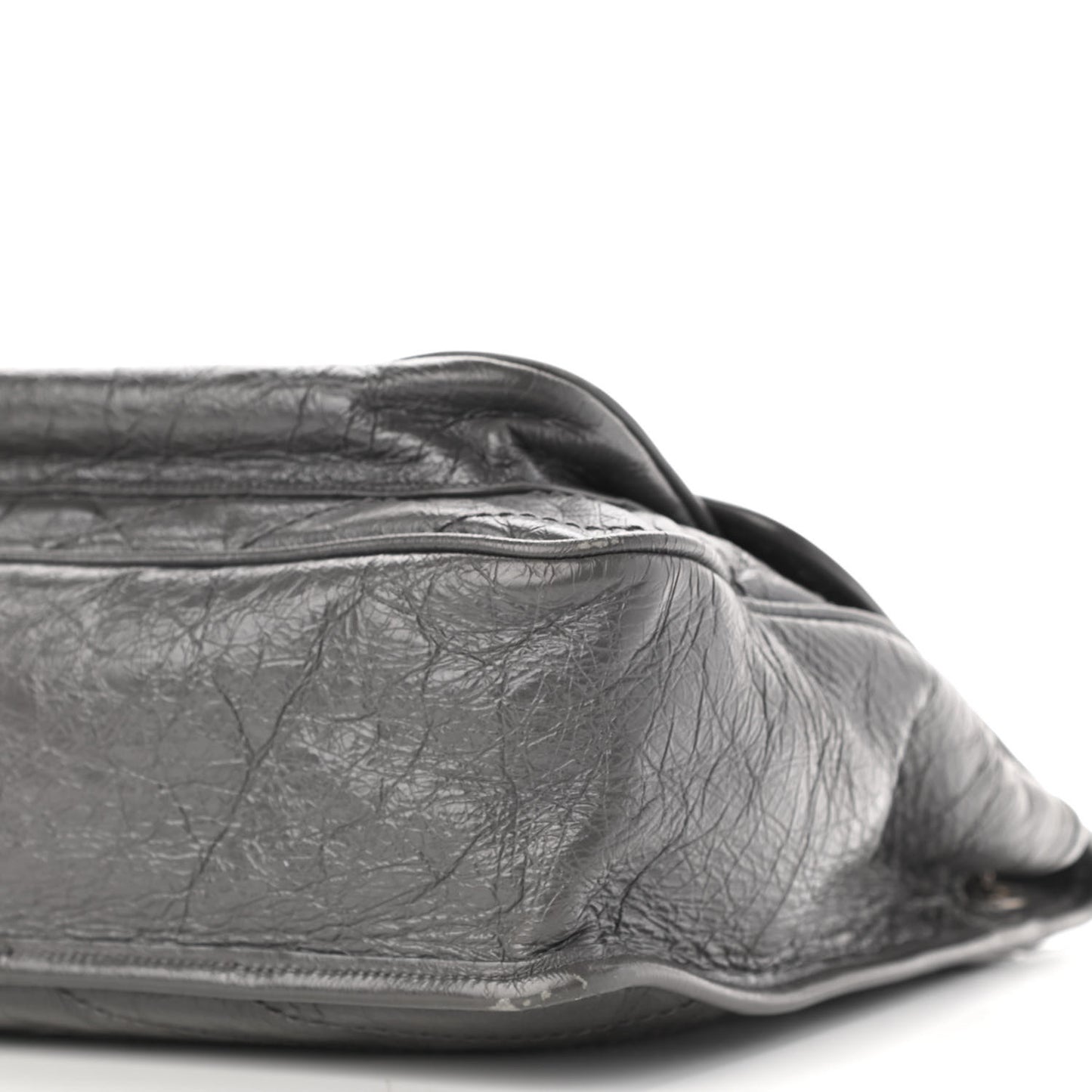 Crinkled Calfskin Matelasse Monogram Large Niki Chain Satchel Storm