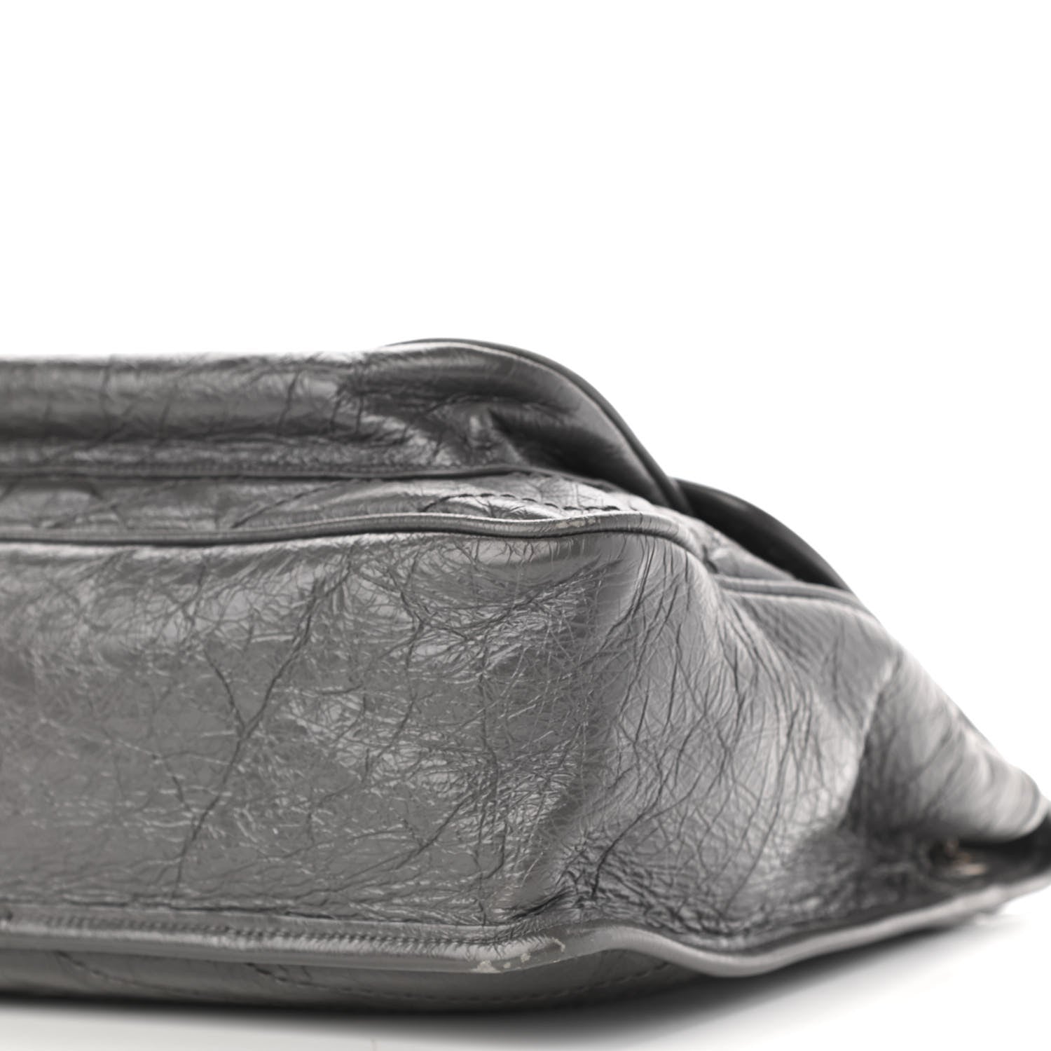 Saint Laurent Crinkled Calfskin Matelasse Monogram Large Niki Chain Satchel Storm 11 of 11