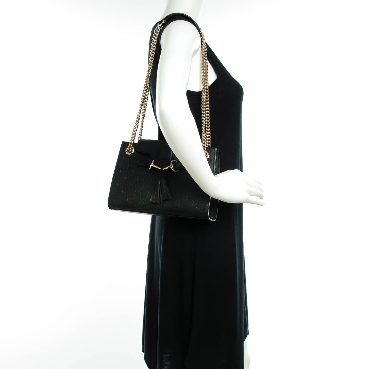 Guccissima Small Emily Shoulder Bag Black