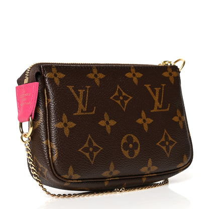 Louis Vuitton Monogram 2019 Christmas Animation Mini Courchevel Pochette Accessories Fuchsia 2 of 9