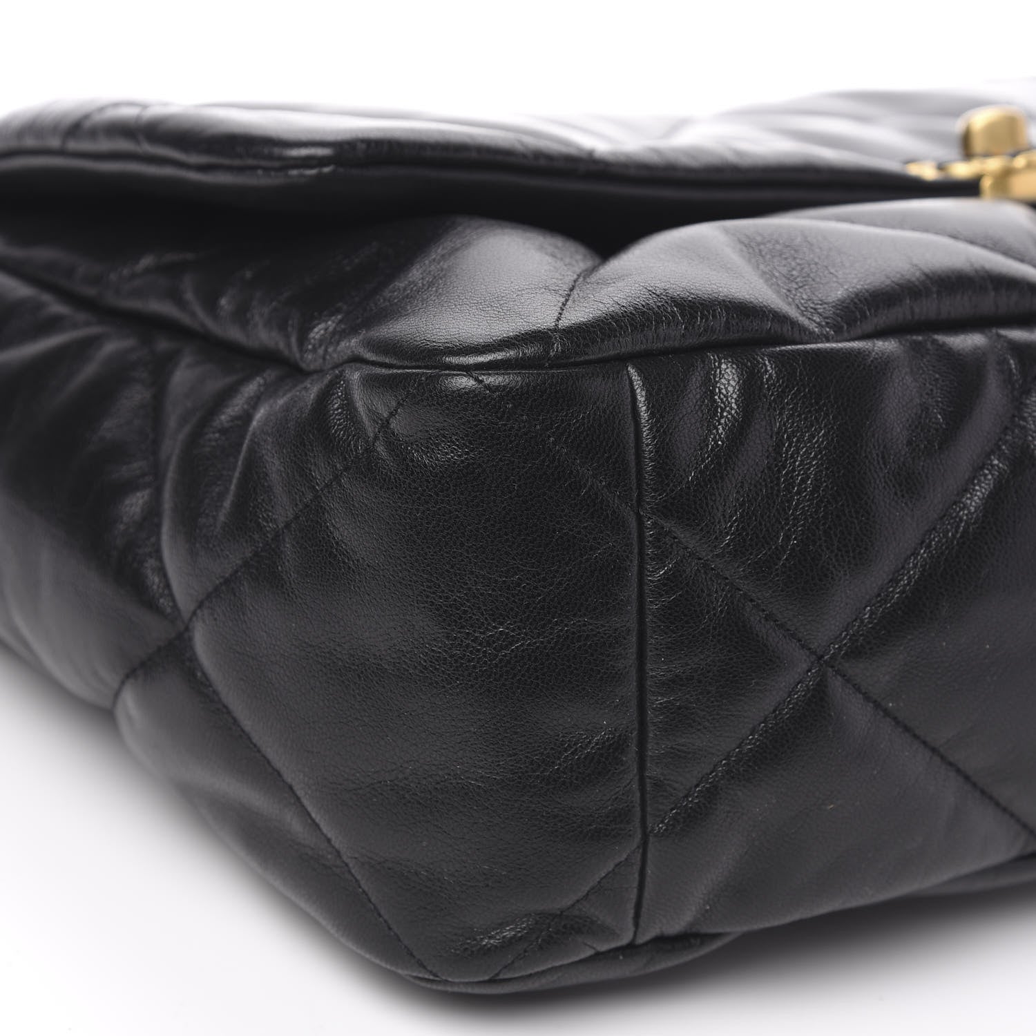 Chanel Goatskin Quilted Maxi 19 Flap Black 8 of 10