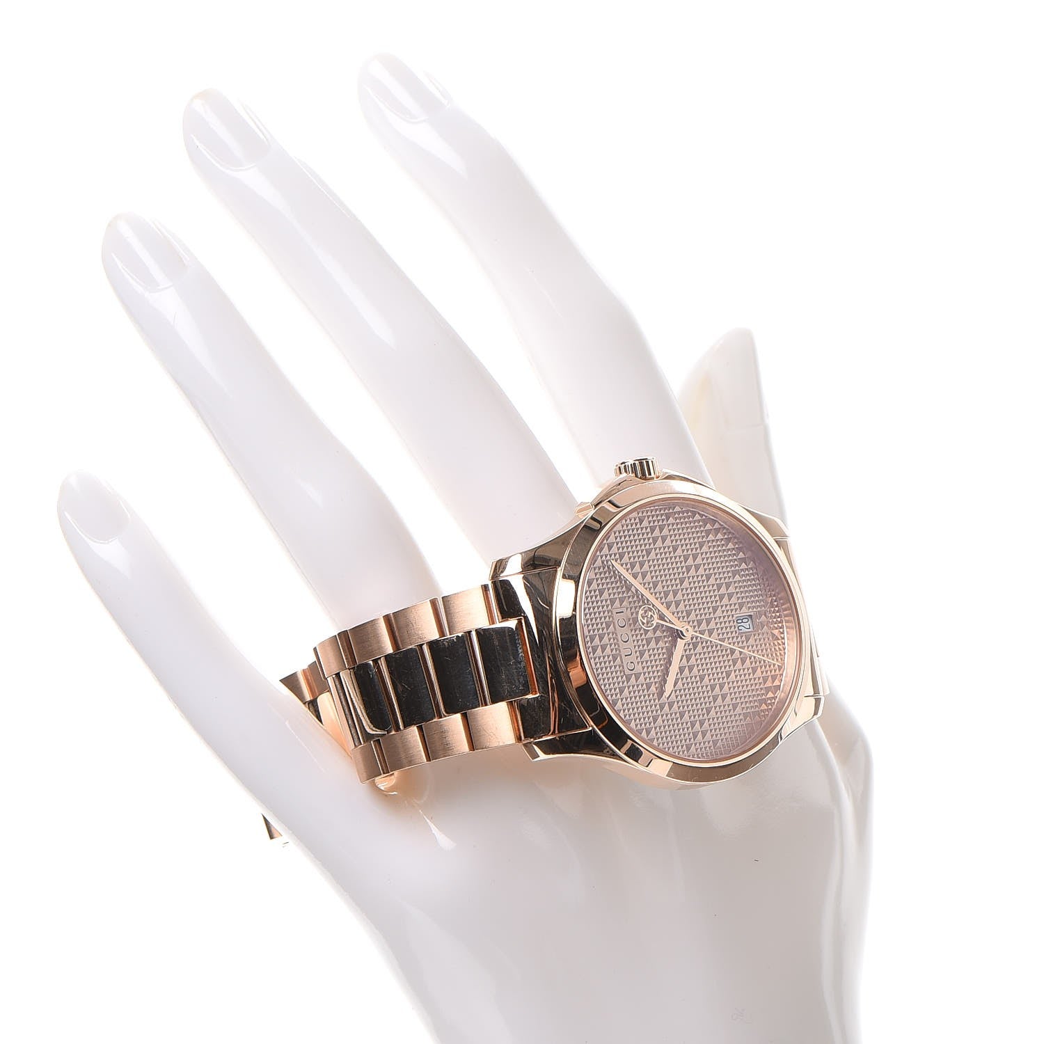Gucci Stainless Steel 38mm G-Timeless Diamante Quartz Watch Rose 2 of 11
