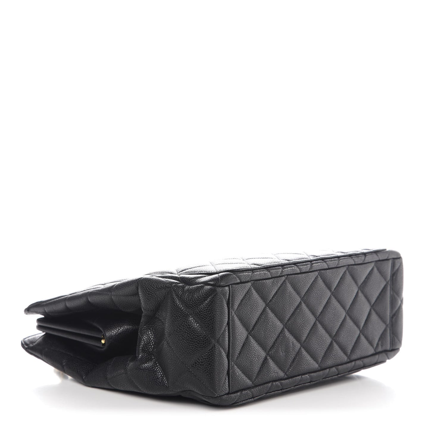 Caviar Quilted Frame Shoulder Bag Black