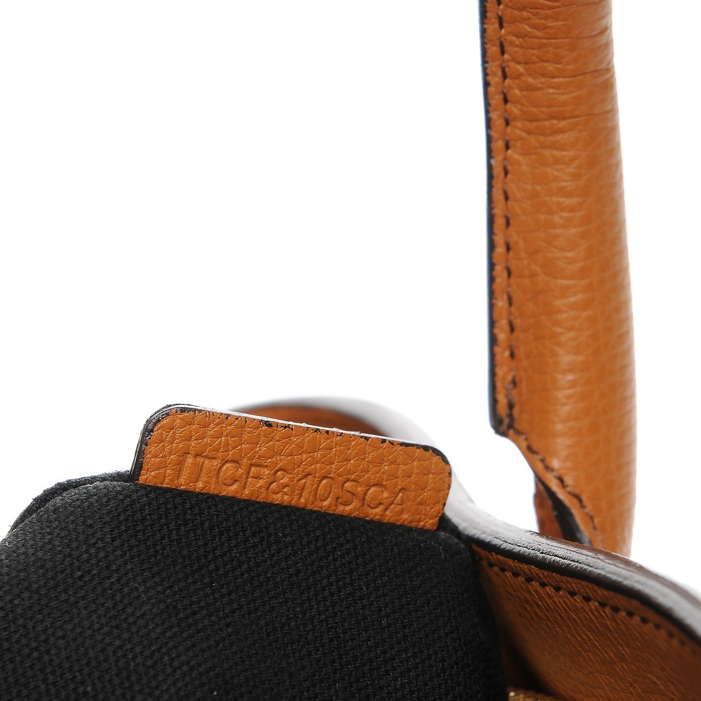 Grainy Calfskin House Check Medium Banner Tote Cognac