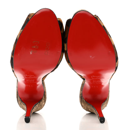 Christian Louboutin Pony Hair Mule 36.5 Leopard Black 5 of 7