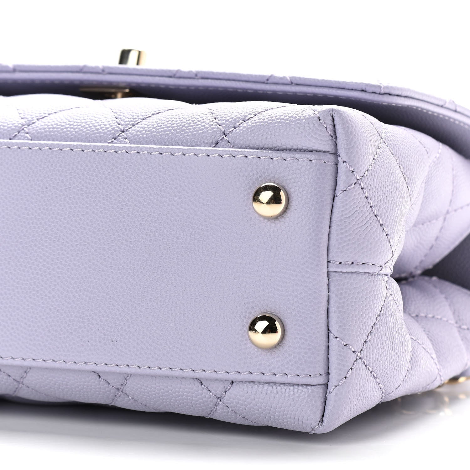 Chanel Caviar Quilted Mini Coco Handle Flap Light Purple 10 of 11
